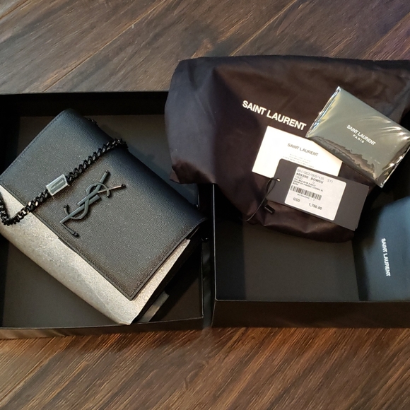 YSL Black Small Kate Bag with Matte Black Hardware - Picture 3 of 11